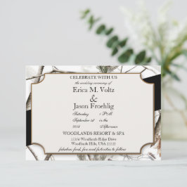 ウィンターカモフラージュ結婚式招待状 招待状