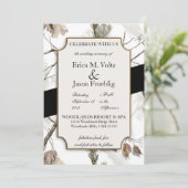 ウィンターカモフラージュ結婚式招待状 招待状 (スタンド正面)