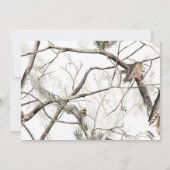 ウィンターカモフラージュ結婚式招待状 招待状 (裏面)