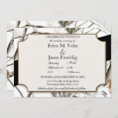 ウィンターカモフラージュ結婚式招待状 招待状 (正面/裏面)