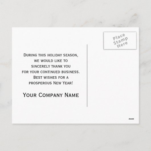 ウィンターカントリーバーンビジネス季節のごあいさつ シーズンポストカード (裏面)