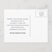 ウィンターカントリーバーンビジネス季節のごあいさつ ポストカード (裏面)