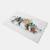 ウィンターカヴァリエキングチャールズスパニエル犬ドマット ドアマット (アングル)