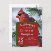 ウィンターカーディナル RIP 追悼 クリスマス ウェディング ポストカード (正面/裏面)