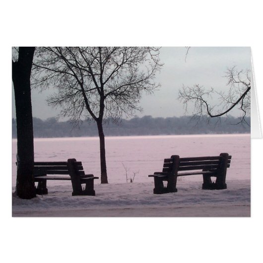 ウィンターカード： Lake Harriet "Benches", Mpls., MN, (正面横)