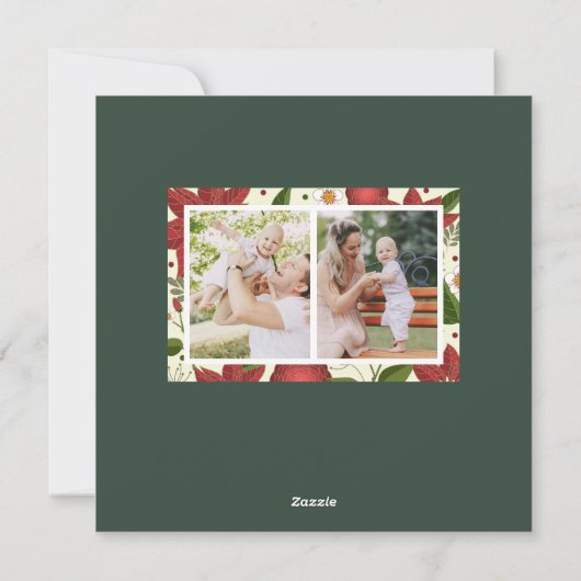 ウィンターガーデン |スクエアホリデーのフォトカード シーズンカード (裏面)