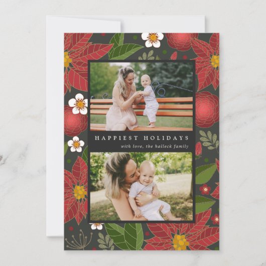 ウィンターガーデン |ホリデーフォトカード シーズンカード (正面)