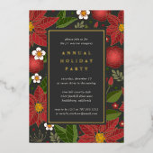 ウィンターガーデン |ホリデー企業のパーティー招待状 箔招待状 (正面)