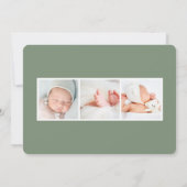 ウィンターガーデン |写真の誕生のお知らせ 案内状 (裏面)