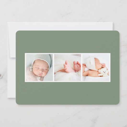 ウィンターガーデン |写真の誕生のお知らせ 案内状 (裏面)