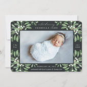 ウィンターガーデン |写真の誕生のお知らせ 案内状 (正面)