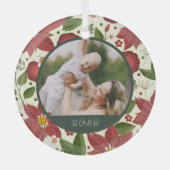 ウィンターガーデン |写真カスタム&年 ガラスオーナメント (正面)
