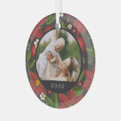 ウィンターガーデン |写真カスタム&年 ガラスオーナメント (正面左)