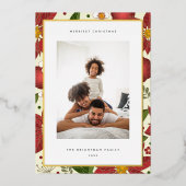 ウィンターガーデン |垂直方向の写真 箔シーズンカード (正面)