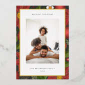 ウィンターガーデン |垂直方向の写真 箔シーズンカード (正面)