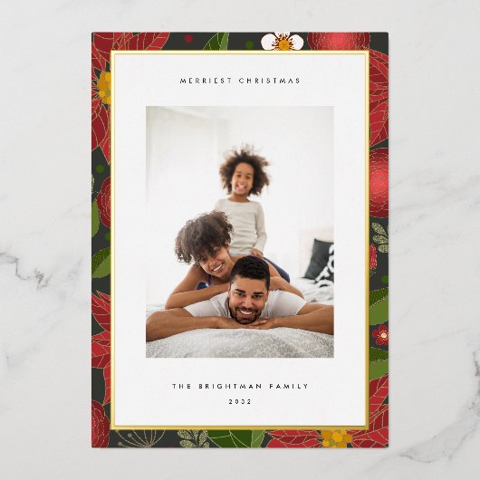 ウィンターガーデン |垂直方向の写真 箔シーズンカード (正面)