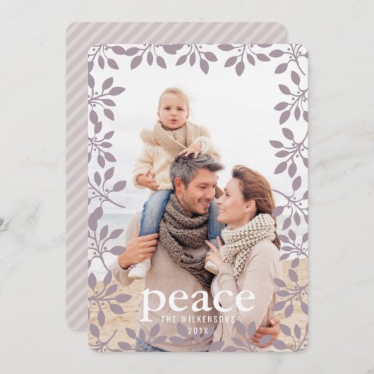 ウィンターガーランドピースホリデーフォトカード シーズンカード (正面/裏面)