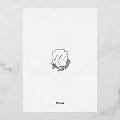 ウィンターガーランドリースジョイスクリプトフォト&モノグラム 箔シーズンカード (裏面)