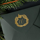 ウィンターガーランドリース書道モノグラムクレスト ラバースタンプ