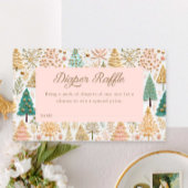 ウィンターガールベビーシャワーおむつラッフルチケット エンクロージャーカード