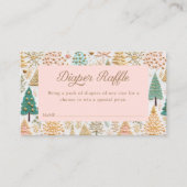 ウィンターガールベビーシャワーおむつラッフルチケット エンクロージャーカード (正面)