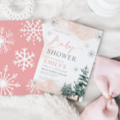 ウィンターガールベビーシャワー招待状 招待状