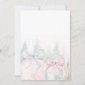 ウィンターガールベビーシャワー招待状 招待状 (裏面)