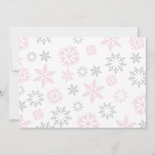 ウィンターガール2ndバースデーフォト招待状 招待状 (裏面)