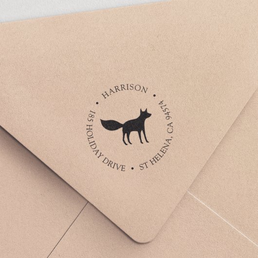 ウィンターキツネホリデイ差出人住所 セルフインキングスタンプ