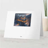 ウィンターキャッスルクリスマスカード。 カード (裏面)