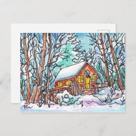 ウィンターキャビン ポストカード (正面/裏面)