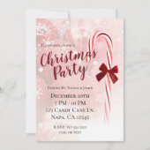 ウィンターキャンディーケーンクリスマスホリデーパーティー 招待状 (正面)