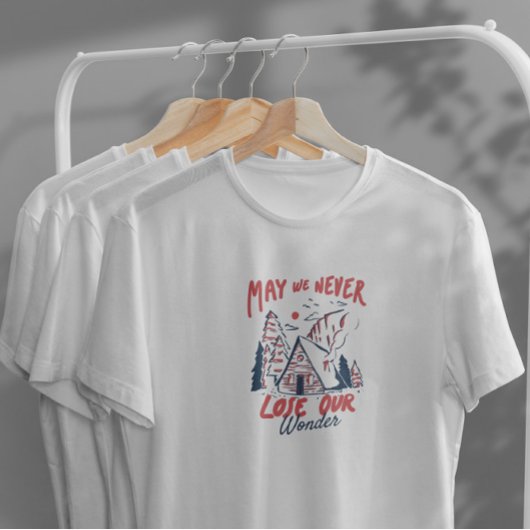 ウィンターキャンピングキャビン自然 Tシャツ