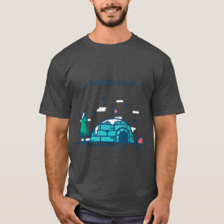 ウィンターキャンプのイグルー友達 Tシャツ