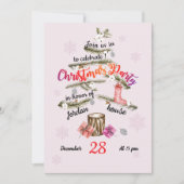 ウィンターギフトクリスマスツリーパーティの招待状 招待状 (正面)