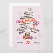 ウィンターギフトクリスマスツリーパーティの招待状 招待状 (正面/裏面)