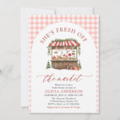 ウィンターギンガムフレッシュオフザマーケットブライダルシャワー 招待状 (正面)