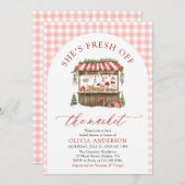 ウィンターギンガムフレッシュオフザマーケットブライダルシャワー 招待状 (正面/裏面)