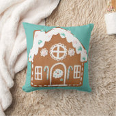 ウィンターギンガーブレッドハウスホームデコール装飾用クッション クッション (ブランケット)