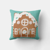 ウィンターギンガーブレッドハウスホームデコール装飾用クッション クッション (裏面)