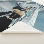 ウィンタークイーンホワイトドラゴンファンタジー シェルパブランケット (3/4)