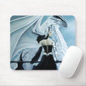 ウィンタークイーンホワイトドラゴンファンタジー マウスパッド (マウス)