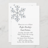 ウィンタークリスタルスイート16th誕生日招待状 招待状 (正面/裏面)