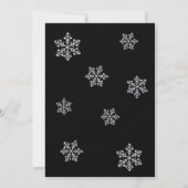 ウィンタークリスタルスウィート16th誕生日招待状ブラック 招待状 (裏面)