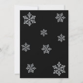 ウィンタークリスタル誕生日パーティー招待ブラック 招待状 (裏面)