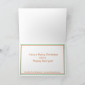 ウィンタークリスマスおもしろいフォークアートホリデーカード シーズンカード (内部)