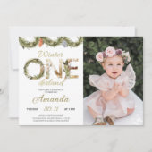 ウィンタークリスマスオネダーランド誕生日招待状 招待状 (正面)