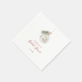 ウィンタークリスマスオーナメントブライダルシャワー スタンダードカクテルナプキン (角)