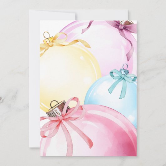 ウィンタークリスマスガール赤ちゃんシャワー招待状 招待状 (裏面)