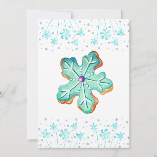 ウィンタークリスマスクッキー交換パーティの招待状 招待状 (裏面)